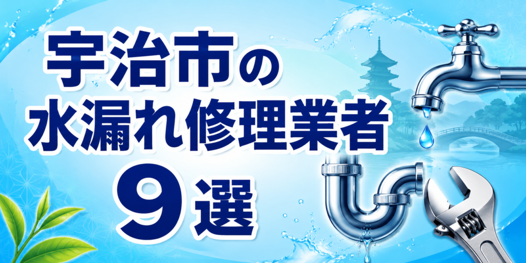 宇治市の水漏れ修理業者９選